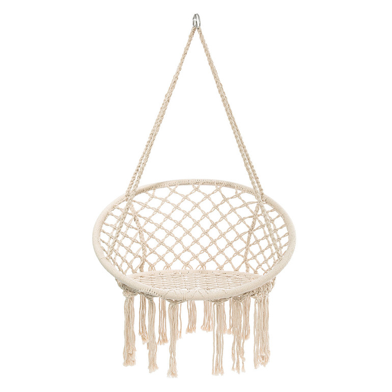Indoor Outdoor Hammock Chair Cotton Single Garden Swing Portable Hanging Chair Max Load 330lbs
