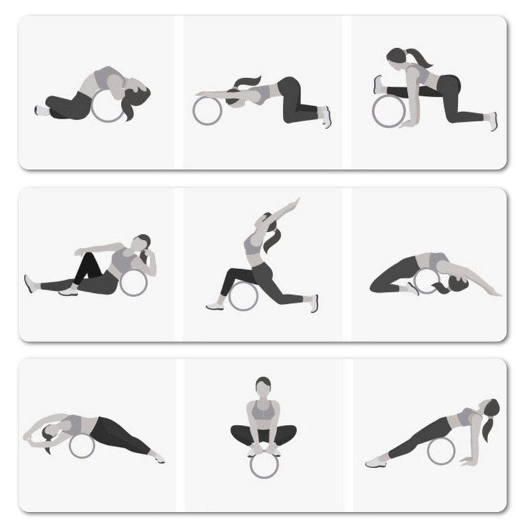 KALOAD 13in Yoga Wheel Natural Roller Cork Backbend Stretch 240KG Weight Bearing Fitness Yoga Rings