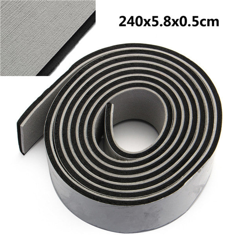 240x5.8x0.5cm EVA Flooring Faux Imitation Teak Gray&Black Decking Boat Flooring Sheet Pad