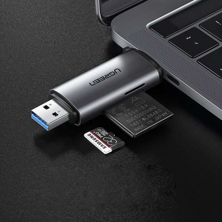 UGreen CM185 Type-C USB 3.0 to TF SD OTG Memory Card Reader Support Simultaneous Read