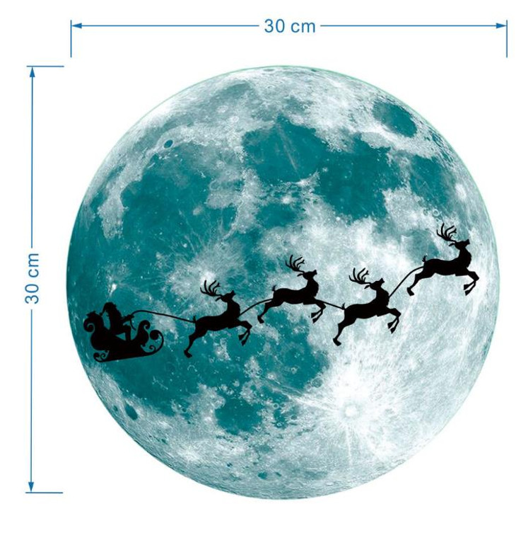 Luminous Moon Wall Stickers Kids Fluorescent Gifts for Living Room Bedroom Decor Sticker