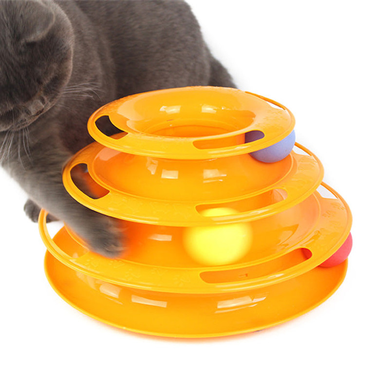 Yani-MC-PW3 Funny Cat Pet Toy Cat Toys Intelligence Triple Play Disc Kitten Toy Balls Pet Toys