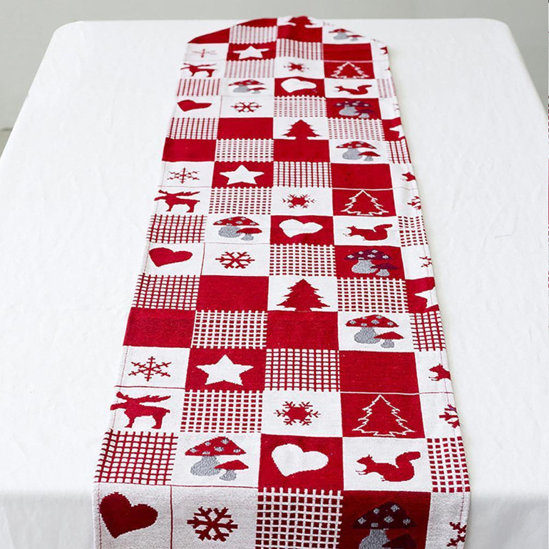 Christmas Cotton Linen Tablecloth Dining Room Table Runners Wedding Party Decor