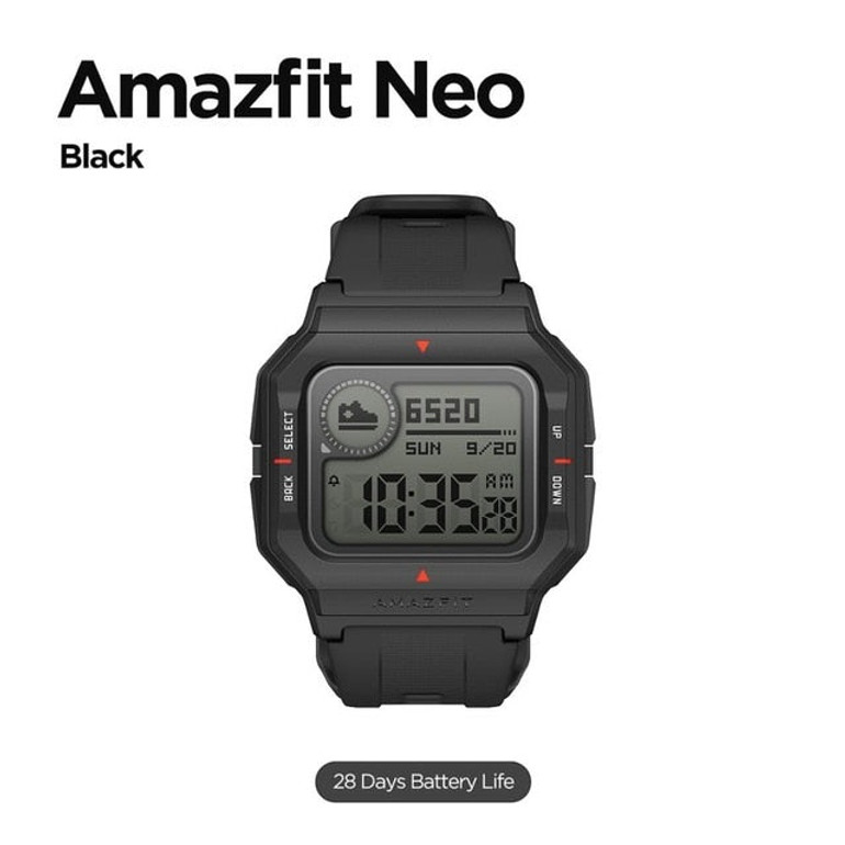 2020 NEW Amazfit Neo Smart Watch 28 Days Battery Life Bluetooth Smartwatch 3 Sports Modes 5ATM Heart Rate For Android IOS Phone