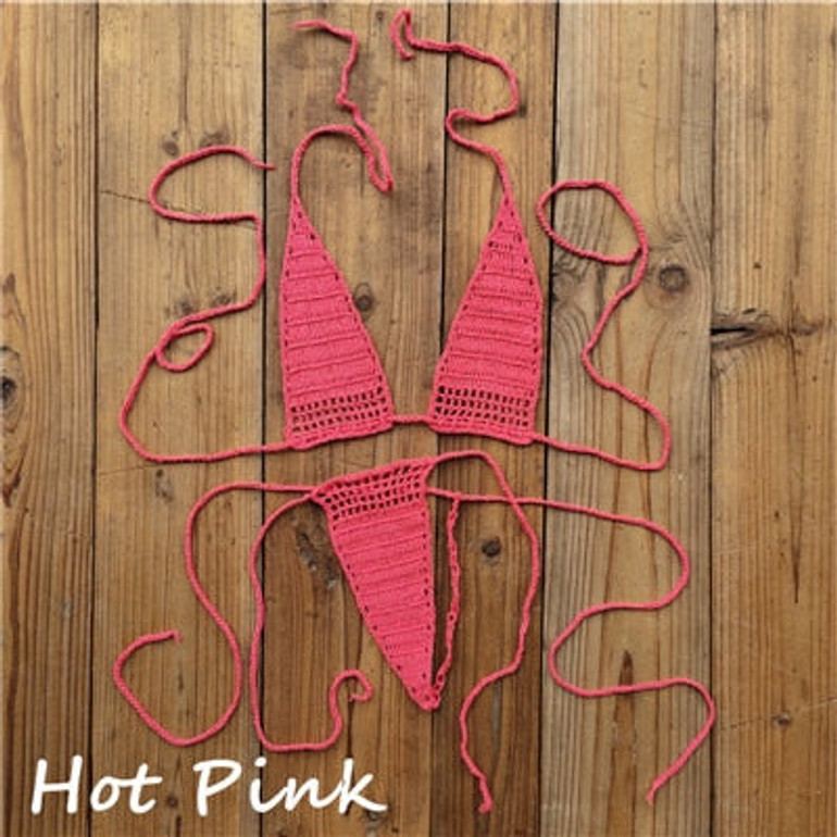 13 Color Hand Crochet Sunbathing Hot Bikini Women Sexy Micro Swimwear Mini Lingerie Sets 13 Color Hand Crochet Sunbathing Hot Bikini Women Sexy Micro Swimwear Mini Lingerie Sets