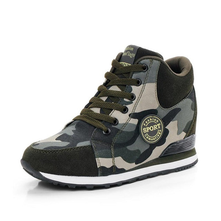 Ladies shoes women sneakers 2019  breathable canvas casual shoes woman lace-up height increasing solid sneakers women shoes