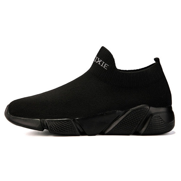 MWY Breathable Comfortable Femal Sock Shoes Casual Shoes Woman Zapatillas Mujer Stretch Fabric Sneakers Women Loafers Flat Shoes