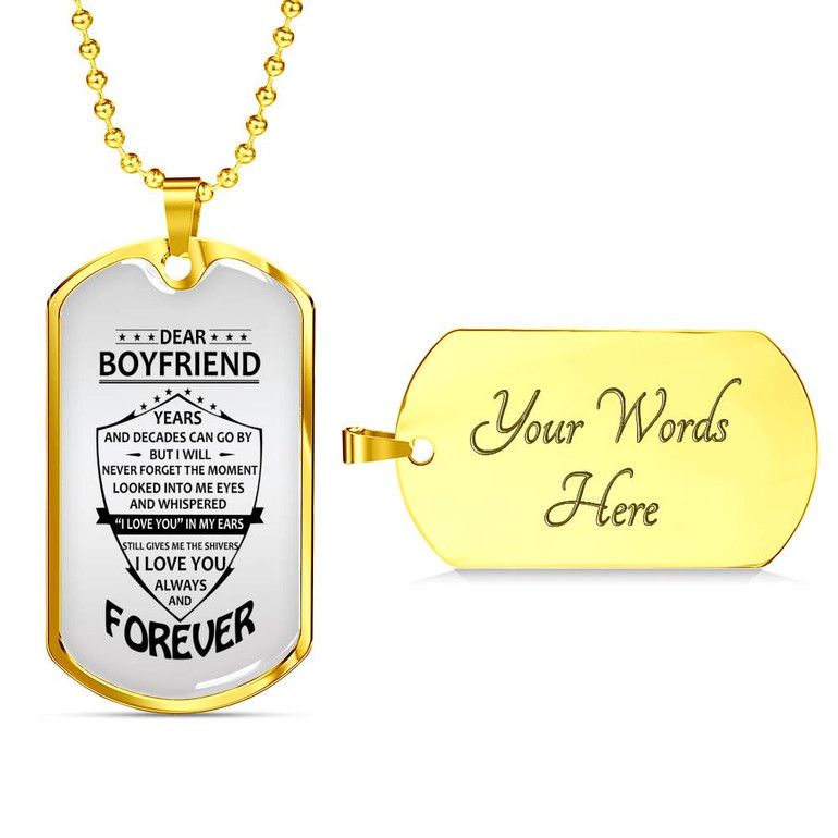 Boyfriend Dog Tag, To My Boyfriend From Girlfriend Dog Tag, Boyfriend Dog Tags Idea, Gift For Boyfriend, Birthday Gift, Christmas Gift, Valentine Gift For Boyfriend ndbf124