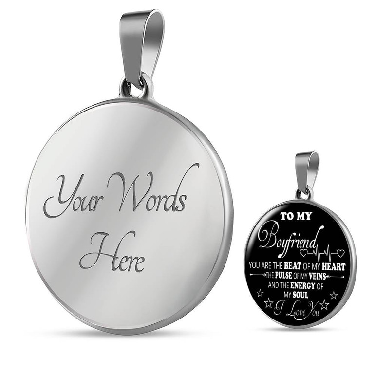 To My Boyfriend Luxury Necklace: Necklace For Boyfriend, Valentine Gift For Boyfriend 544BS