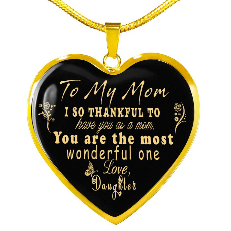 To My Mom Luxury Necklace: Best Gift For Mom, Mom And Daughter Necklace, Birthday Gift For Mom 231MG
