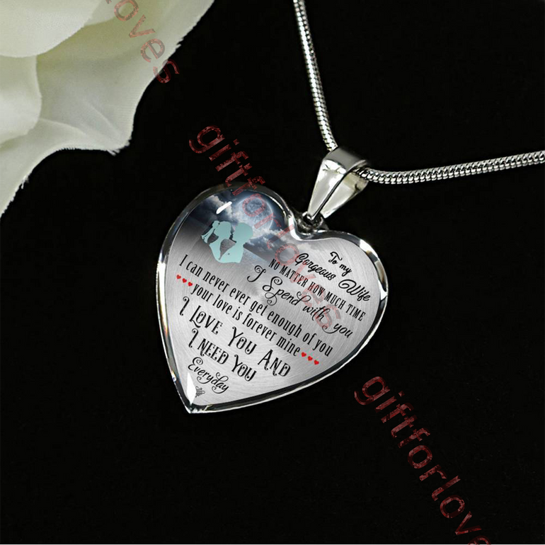 To my wife: special necklace for wife,luxury necklace for wife, valentine gift for wife,birthday gift for wife form husband,amazing wife gift 215wh