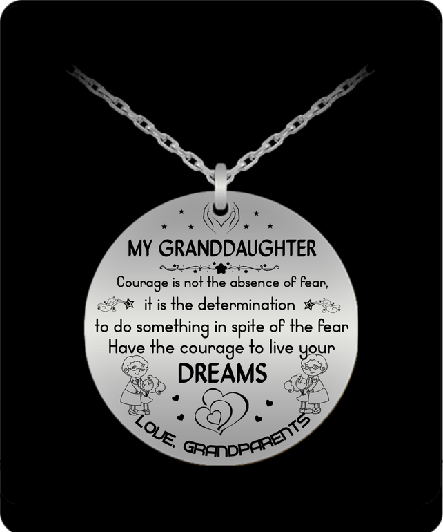 To my granddaughter: Gift for Christmas 2018, Christmas gift ideas for granddaughter,Birthday gifts for granddaughter, best gifts for granddaughter, special granddaughter necklace, amazing granddaughter necklace, to my granddaughter necklace, 594