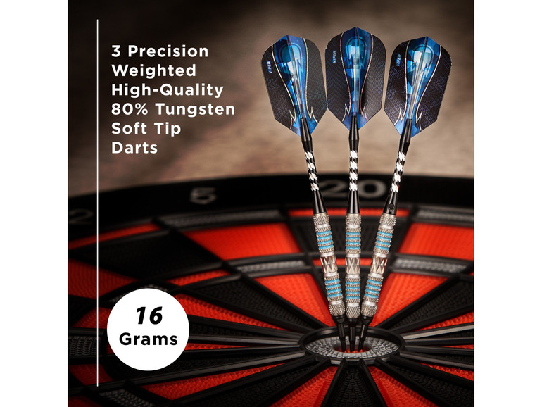 Viper Astro 80% Tungsten Soft Tip Darts Blue Rings 16 Grams