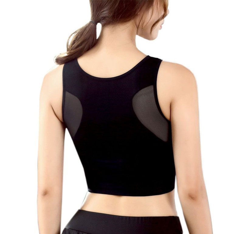 New Sexy Women Breathable Mesh Sports Bras Shockproof Padded