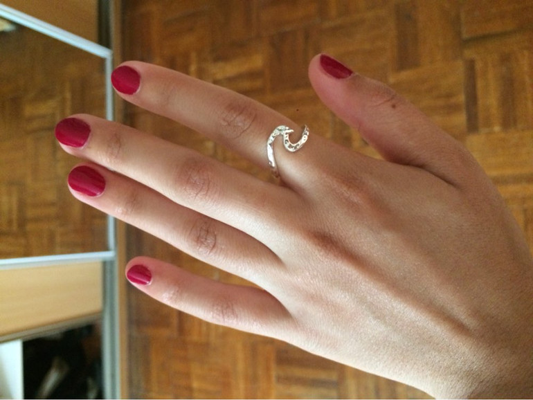 Handmade Surf Beach Waves Rings