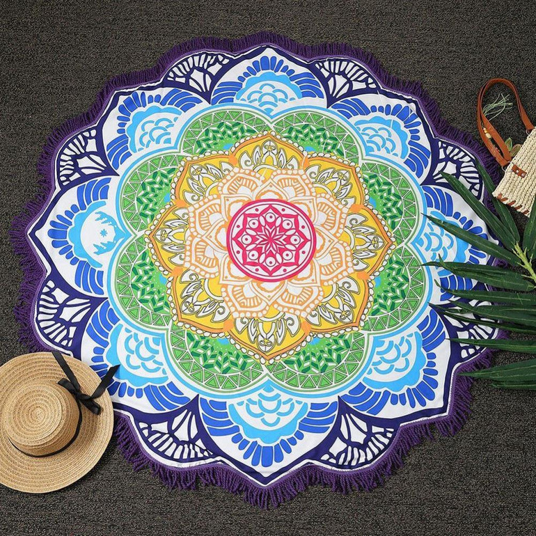 Lotus  Beach Mat Blanket/Towel