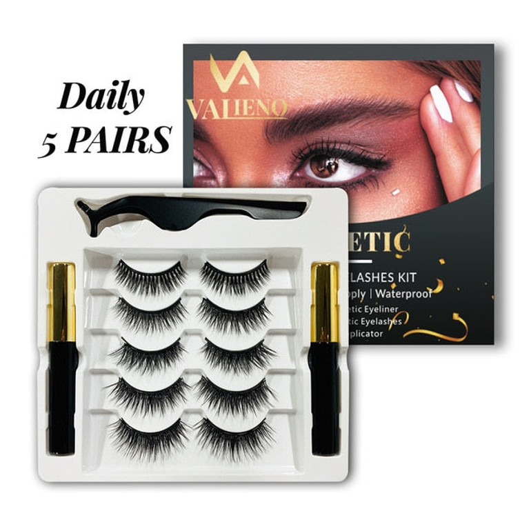 3/5/10pairs mink eyelashes Magnetic Eyelashs Lashes False Eyelashes