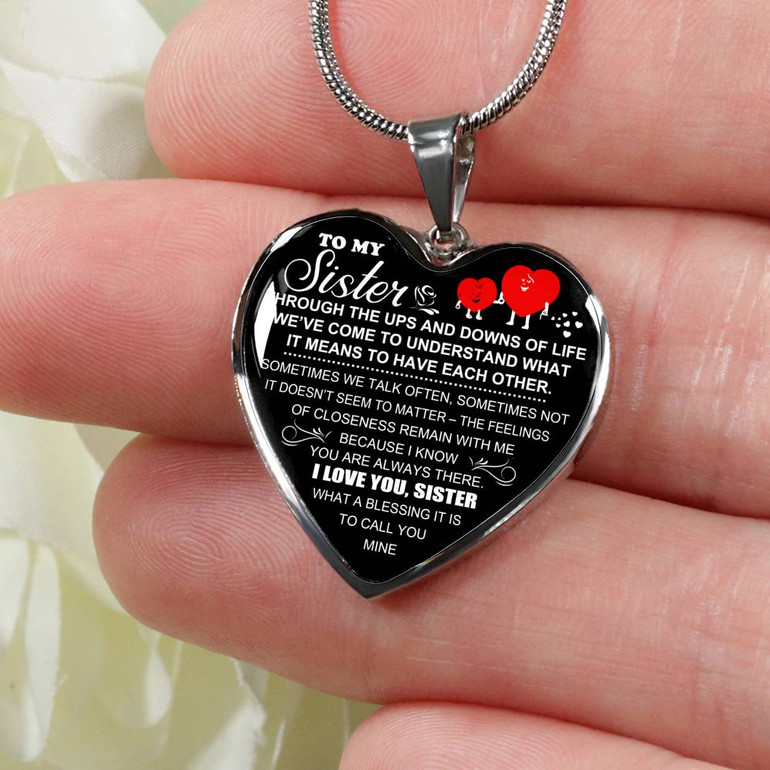 To My Sister: Gift For Sister, Christmas Gift For Sister, Idea Gift For Sister, Necklace For Sister, Family Gift 1105ts