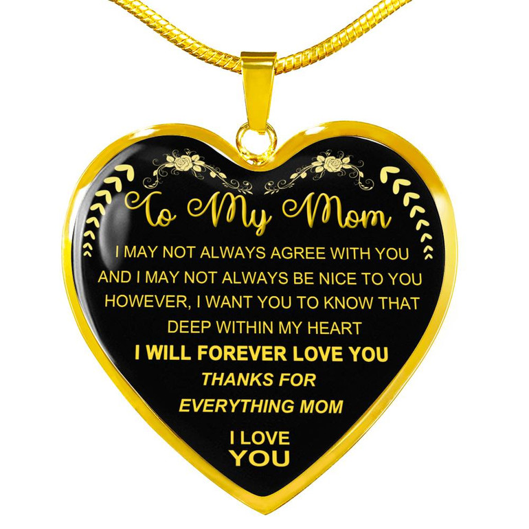 To My Mom Necklace Perfect Gift For Mom -Thanks For Everything, Mom I Love You 1029mg-gb