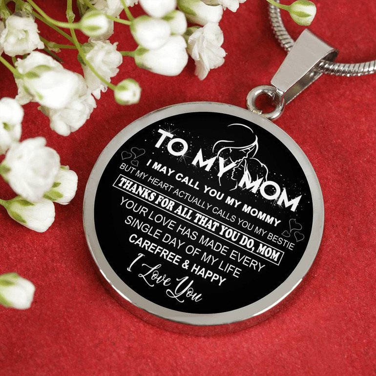 To My Mom Necklace Perfect Gift For Mom -Thanks For All That You Do, Mom I Love You  1058ms