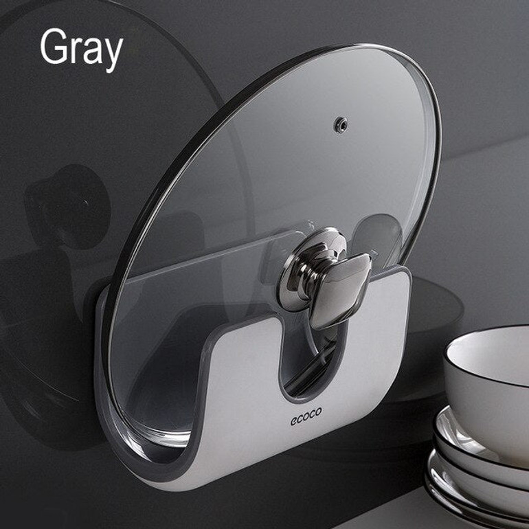 ADOREHOUSE Multifunction Lid Rack Holder Wall Mounted Pan Pot Pan Cover Stand Cutting Board Holder Kitchen Organizer With Hooks ADOREHOUSE Multifunction Lid Rack Holder Wall Mounted Pan Pot Pan Cover Stand Cutting Board Holder Kitchen Organizer With Hooks