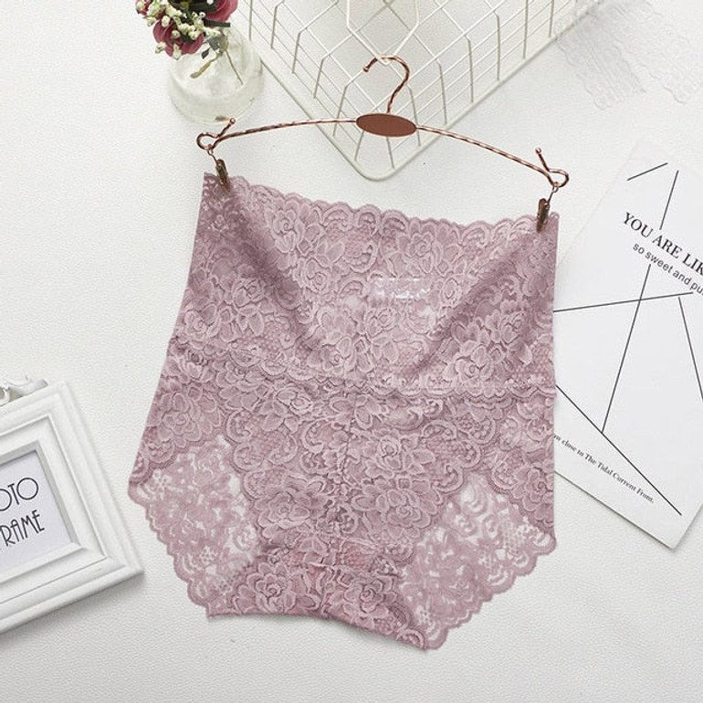 Dropshipping VIP High Waist Lace Panties Butt Lift Up Underwear Women Underpants Sexy Briefs Floral Panties Female Lingerie