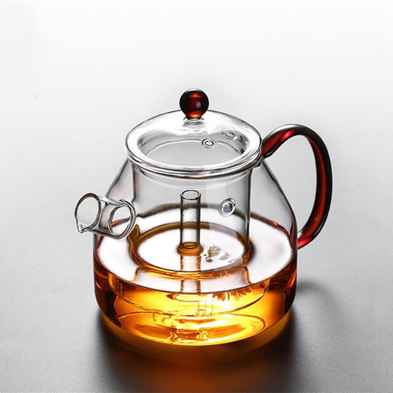 1.2L High Borosilicate Glass Steaming Teapot Boiling Teapot For Electric Ceramic Stove Black Tea Steaming pot Tea Maker Teaware