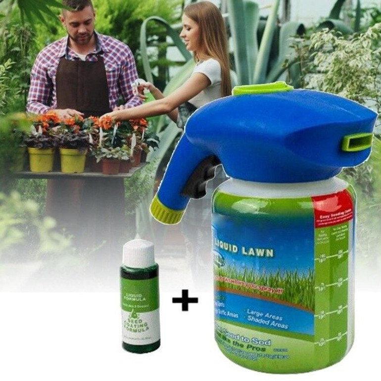 Liquid Lawn Seed Sprinkler System Grass Seed Sprayer Plastic Watering Can Fast Easy Sprayers Ink Drop Shipping For Garden Home