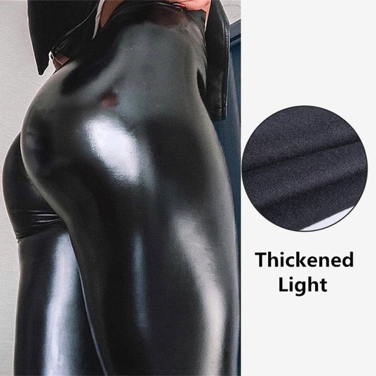 S-5XL Plus Size Winter PU Leather Leggings Women  Thickened Warm Legging High Waist Leggings Black Leather Pants Women S-5XL Plus Size Winter PU Leather Leggings Women  Thickened Warm Legging High Waist Leggings Black Leather Pants Women