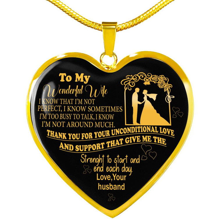 To My Wife Luxury Necklace - Pendant Romantic Chain - Best Gift For Her – Amazing Necklace 251WG