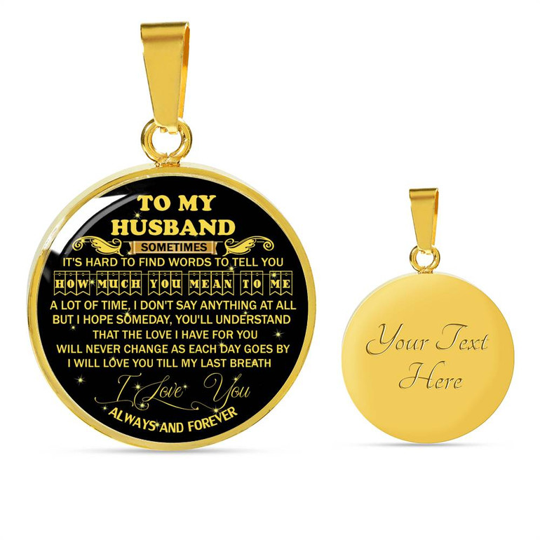To My Husband Luxury Necklace: Husband And Wife Necklace, Necklace For Husband, Valentine Gift For Husband 557HG