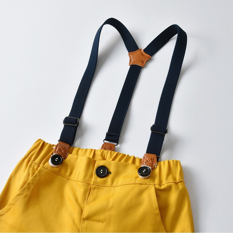 Tem Doger Boy Clothing Sets Shorts Sleeve Top+Shorts+Straps 3PCS Outfits Tem Doger Boy Clothing Sets Shorts Sleeve Top+Shorts+Straps 3PCS Outfits