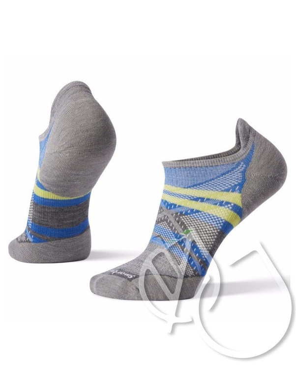 Smartwool PhD Run Light Elite Pattern Micro -L Light Gray