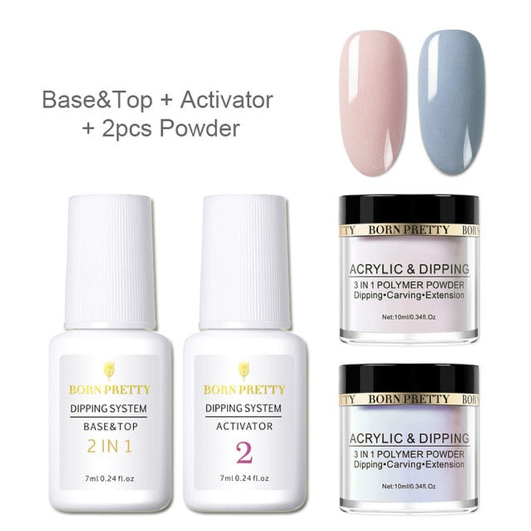 BORN PRETTY 6pcs Holographic Dipping Nail Powder Set BORN PRETTY 6pcs Holographic Dipping Nail Powder Set