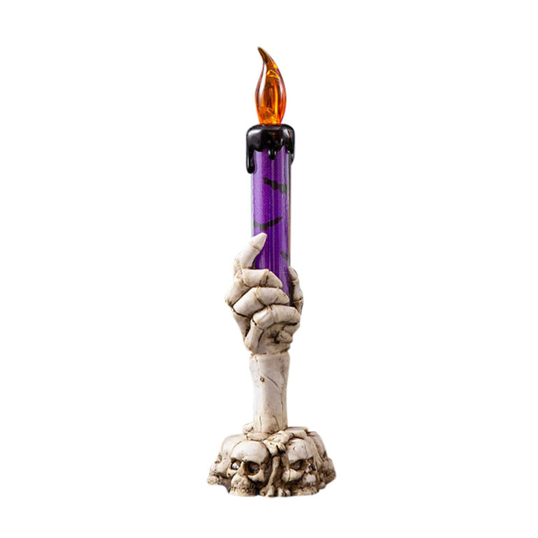 Halloween Skull Skeletal Hand Holder Candle Light Decoration Party Lamps Prop Diy Party Halloween Holiday Decorations For Home