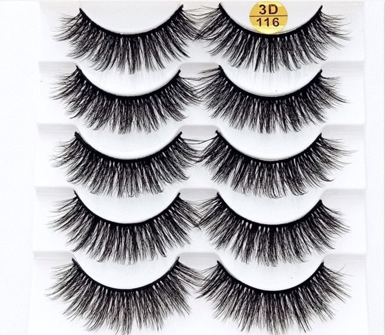 3D Faux Mink Eyelashes Natural Thick Long False Eyelashes Dramatic Fake Lashes