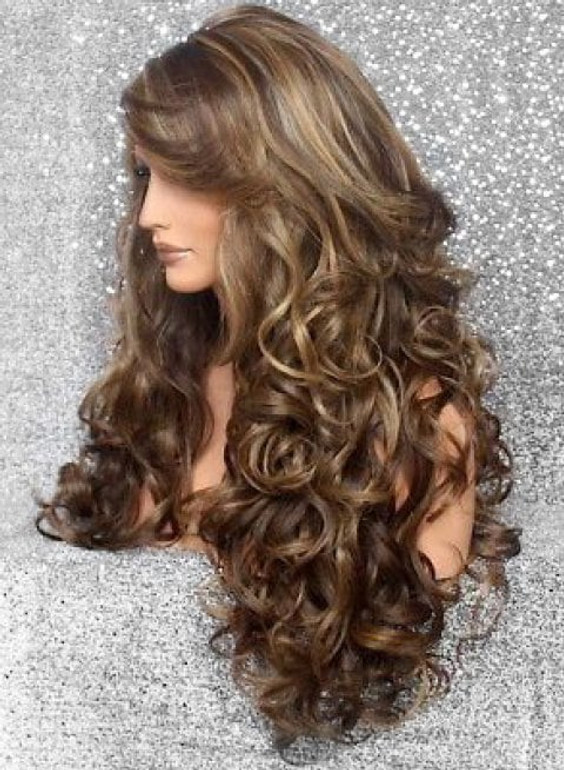 Foxwigs Lace Front Wigs Side Bang Body Curly Long Hair Wig/Free Shipping