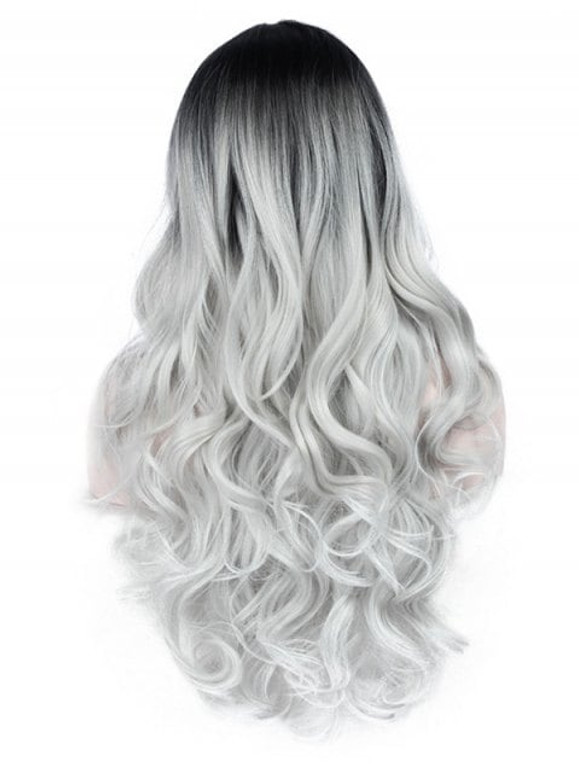 Foxwigs Lace Front Wigs Middle Part Long Ombre Wavy Party Hair Wig/Free Shipping
