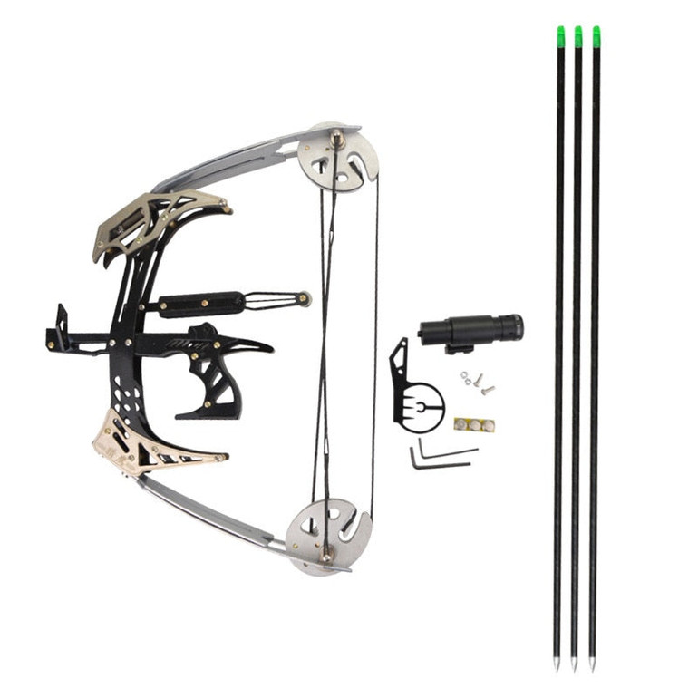 AMEYXGS Mini Compound Bow Kit and Arrow Set 25lbs Draw Weight for Fishing and Hunting