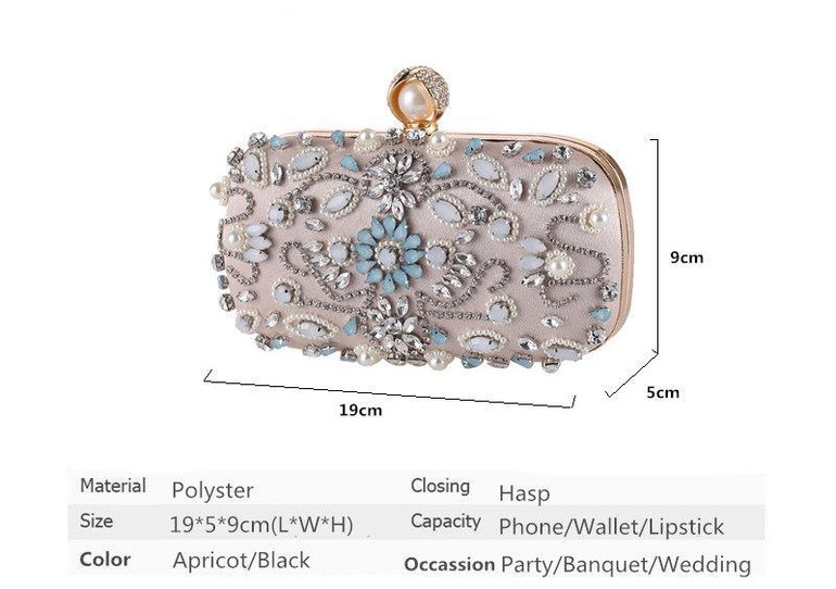 Women's Beaded Bridal Wedding Clutches