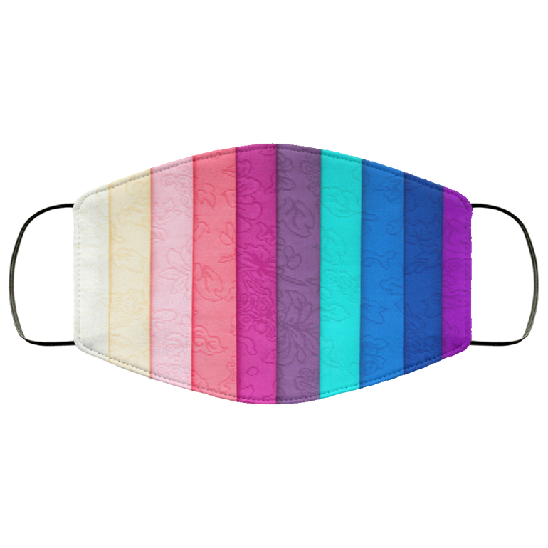 Floral Stripes Face Mask