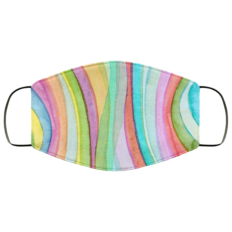 Rainbow Zebra Face Mask