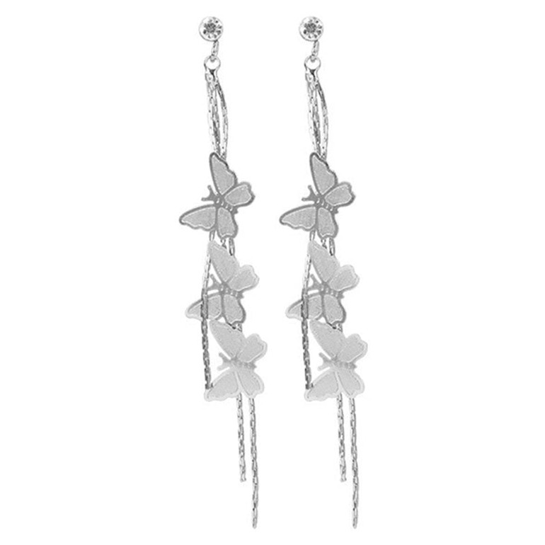 Butterfly Crystal Drop Earrings