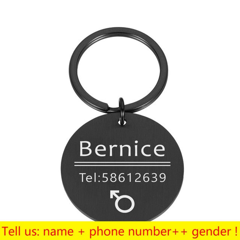 Personalized Cat Dog Pet ID Tag Keychain Engraved Pet ID Name for Cat Puppy Dog Collar Tag Pendant Keyring Bone Pet Accessories Personalized Cat Dog Pet ID Tag Keychain Engraved Pet ID Name for Cat Puppy Dog Collar Tag Pendant Keyring Bone Pet Accessories