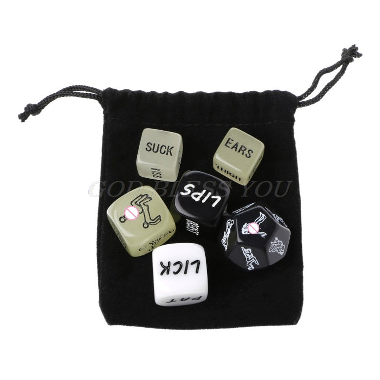 6 PCS Fun Acrylic Dice Love Dice Sex Dice