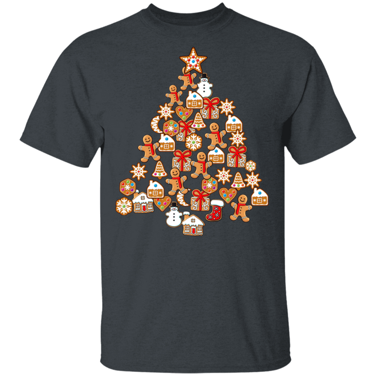 Gingerbread Man Christmas Tree Gingerbread Decor T-shirt