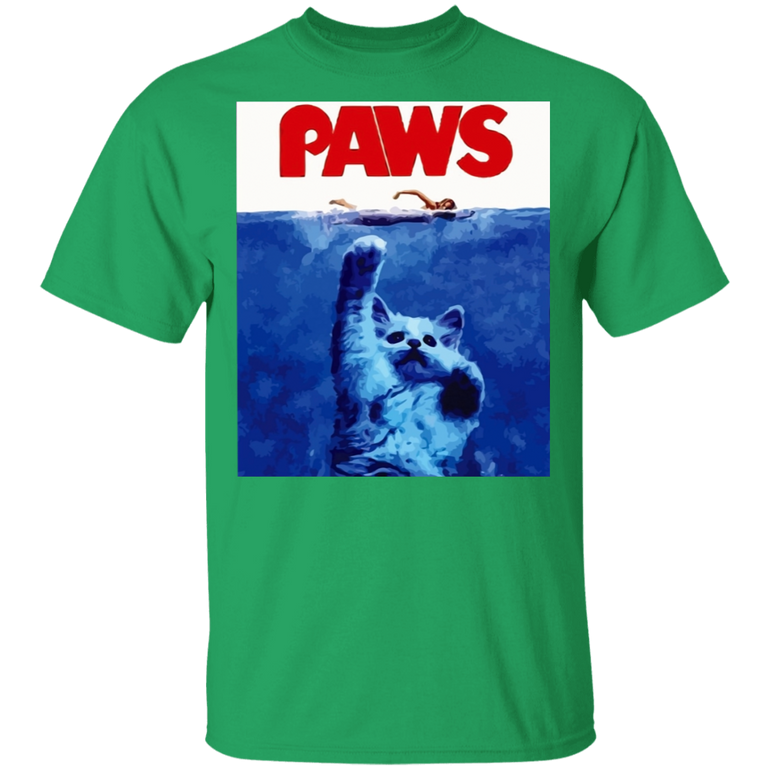 Paws Jaws Funny Cat T-Shirt