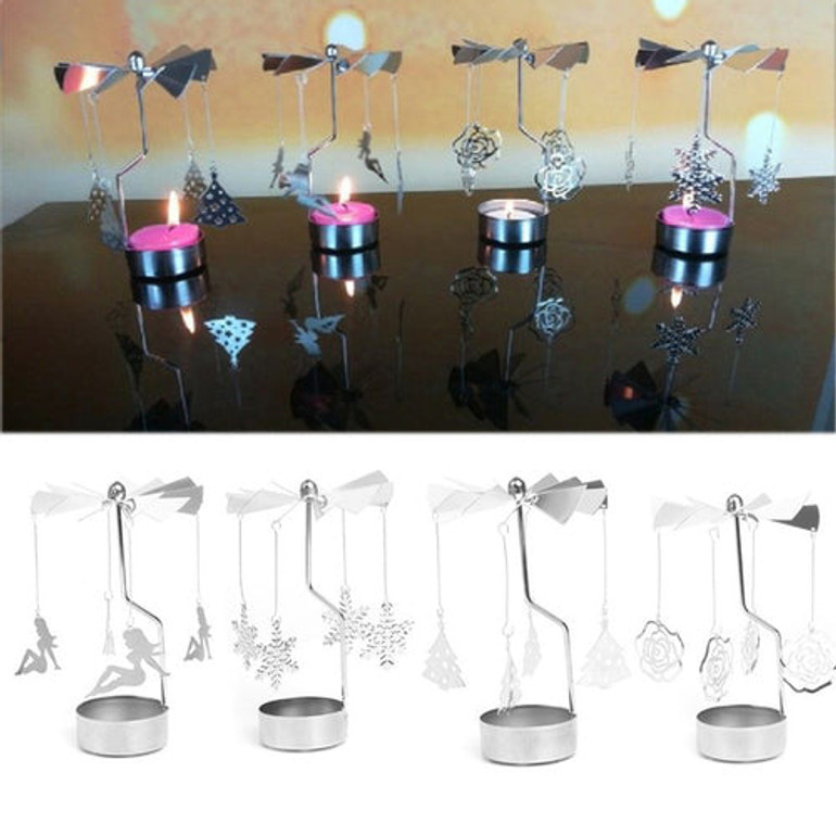 Rotary candle holder Spinning Tealight Candle