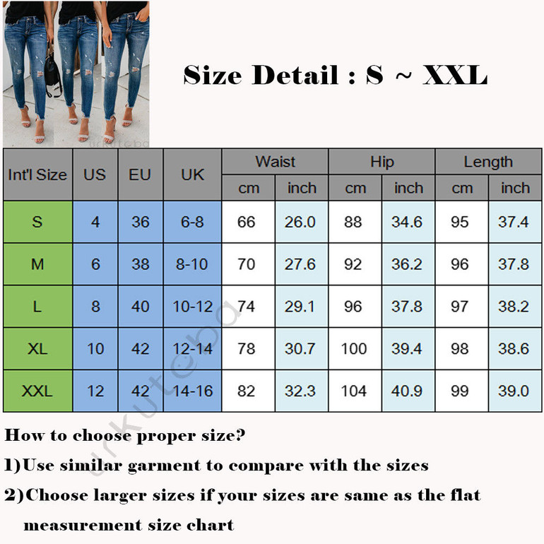 Skinny Jeans Stretch Ripped Medium Washed