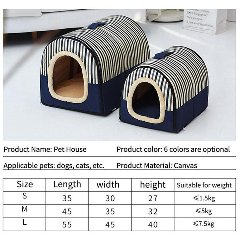 Portable Cat House Bed Made From 100% Cotton